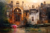 A. Q. Arif, 24 x 36 Inch, Oil on Canvas, Citysscape Painting, AC-AQ-343